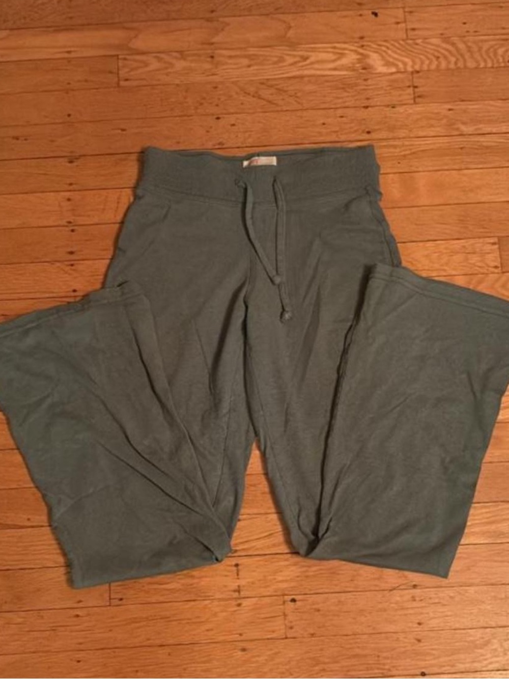 Soffe Vintage Women's Low Waisted Drawstring Sweatpants in Olive Green